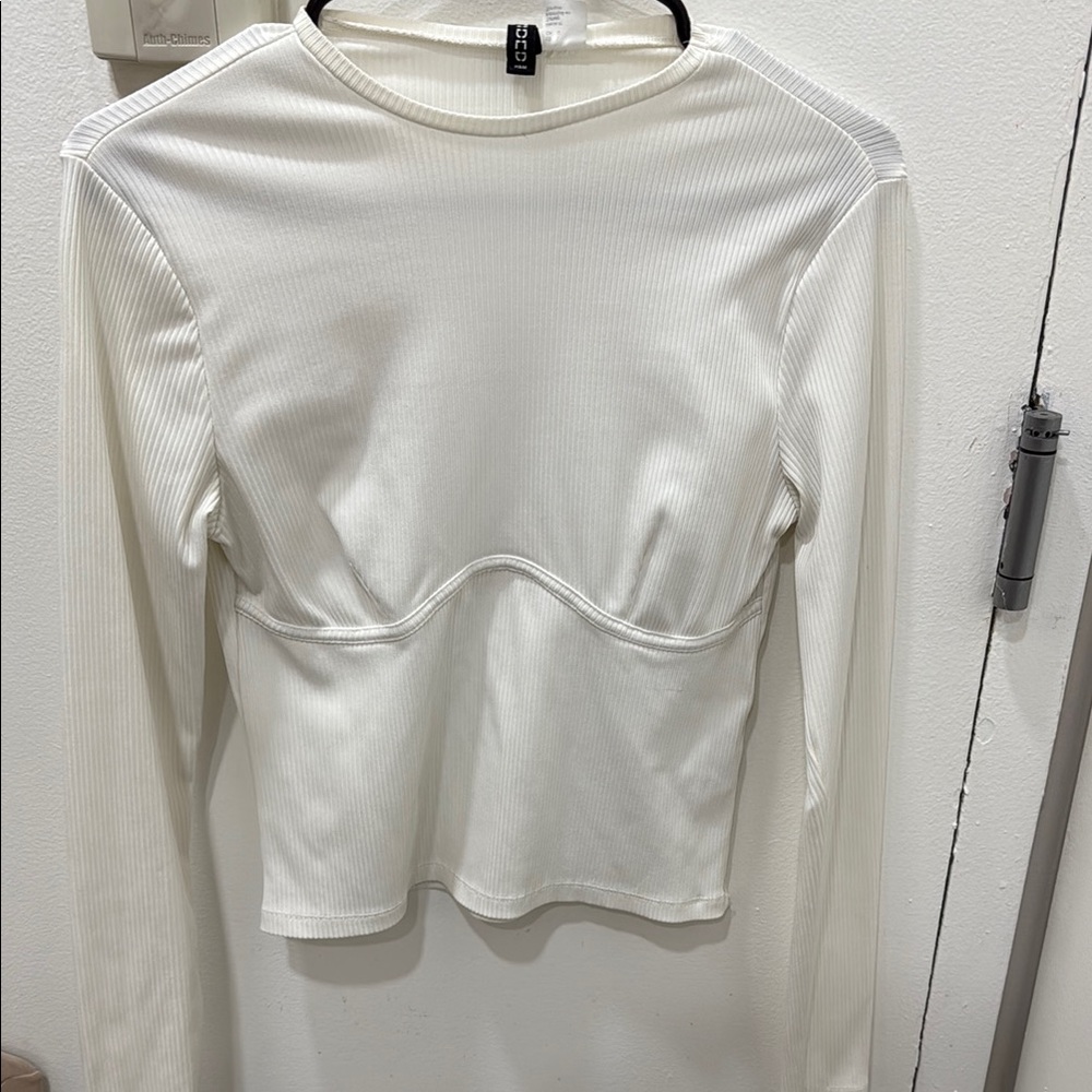 Cider Cream Fitted Long Sleeve Blouse